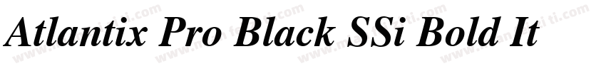 Atlantix Pro Black SSi Bold Italic字体转换